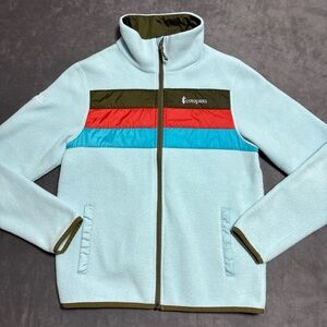 Cotopaxi Teca Fleece Jacket Women’s Small Teal Blue Color Block Full Zip